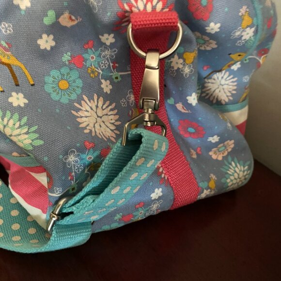 MATILDA JANE Winter Fawn Floral Duffle Weekender Shoulder Hand Strap Bag - Picture 2 of 4